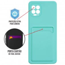 Capa para Motorola Moto G100 e Edge S - Emborrachada Case Card Verde Claro
